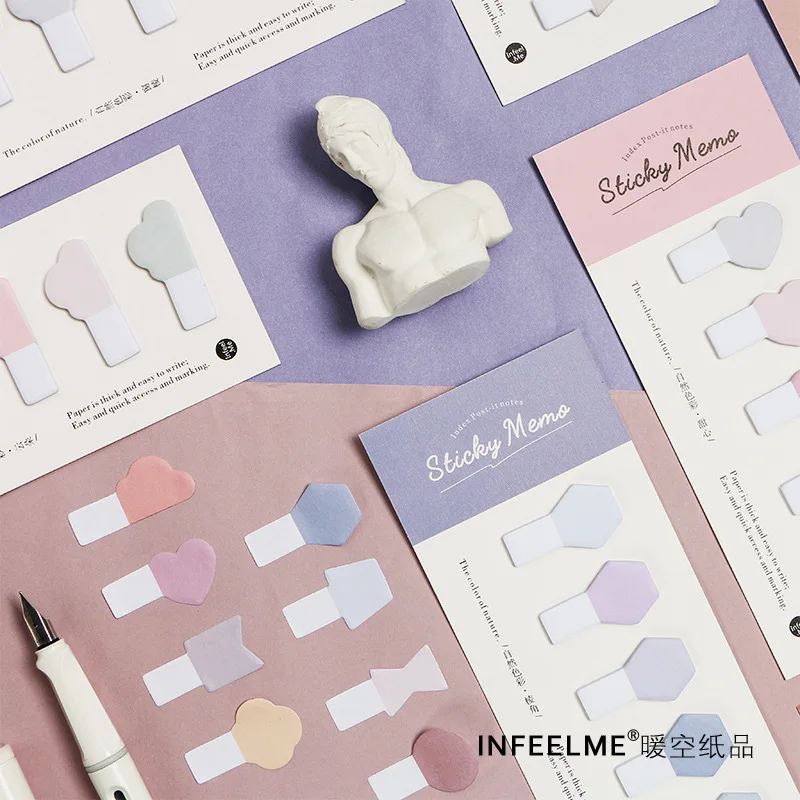 Ретро Градиент Цвет липкий блокнот для заметок указательный стикер Закладка