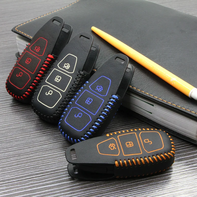 

luckeasy cover for ford escape/fiesta 2013 2014 kuga LEATHER HOLSTER Fawkes maverick car key bag