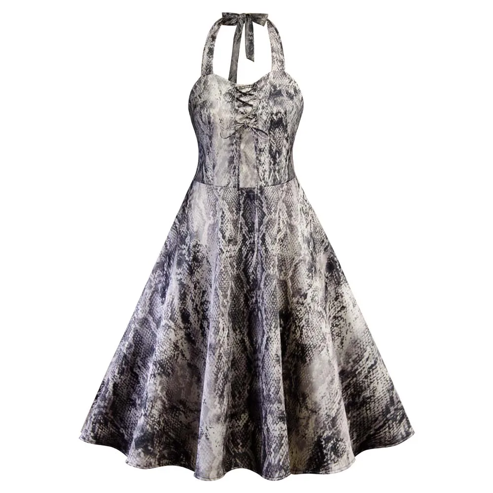 Женское винтажное платье Одри Хепберн элегантное модельное с цветочным принтом