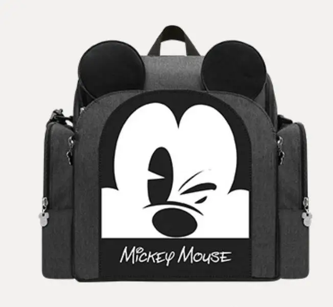 DPB09-gray Удобный рюкзак для кресла disney, многофункциональные сумки для подгузников, водонепроницаемый рюкзак для мам, детские сумки для сидений DPB35 - Цвет: DPB09-gray