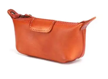 brown Форма для пельменей, кошельки из натуральной кожи, кошелек для монет, Женский мини-кошелек, сменные кошельки, сумки для денег, держатель для ключей, маленький мешок на молнии - Цвет: brown