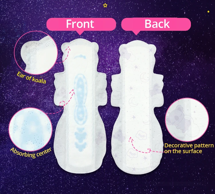 Шепот коала недержание нижнее белье и гигиенические салфетки с крыльями санитарный Towerl ультра тонкий и дышащий для ночного использования