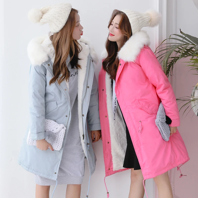 2018 Для женщин зимние Куртки и Пальто для будущих мам с капюшоном хлопка ватник