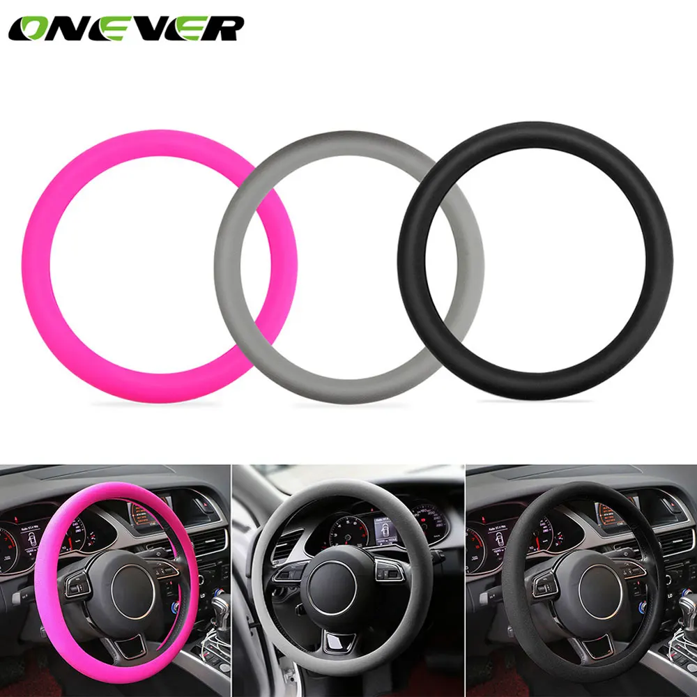 Onever Universal Car Auto Silicone Steering Wheel Glove Cover Soft 36-40cm Covers Interior Decor Accessoies | Автомобили и