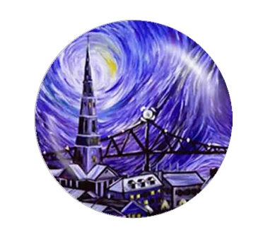 009 5pcs16mm20mm25mmVan Gogh картина Звездная ночь Винсента ручной работы фото стеклянный капельный стиль Кабошоны Ювелирные изделия Аксессуары - Цвет: 009