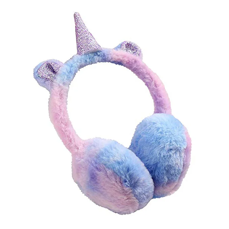 Качественные детские милые плюшевые наушники Unicornio, новинка, Мультяшные зимние наушники для ушей, теплые, cache Oreille, новинка, чехол для ушей, подарок
