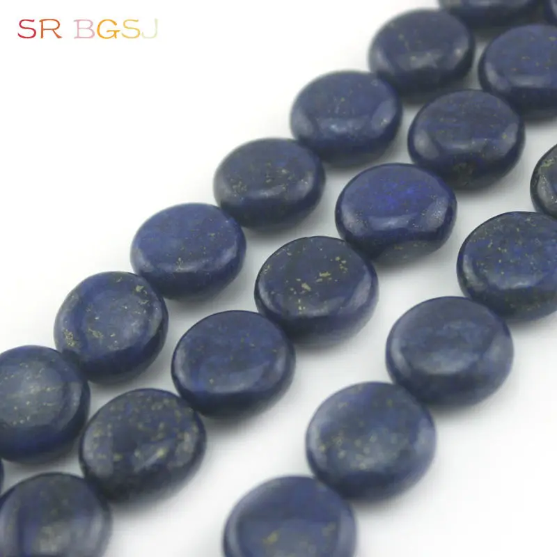 Free Shipping 10mm 12mm 14mm 16mm Coin Lapis Lazuli Genuine Gems Stone Jewelry Making Beads Strand 15&quot|stone parts|stone eaglestone cabochon |