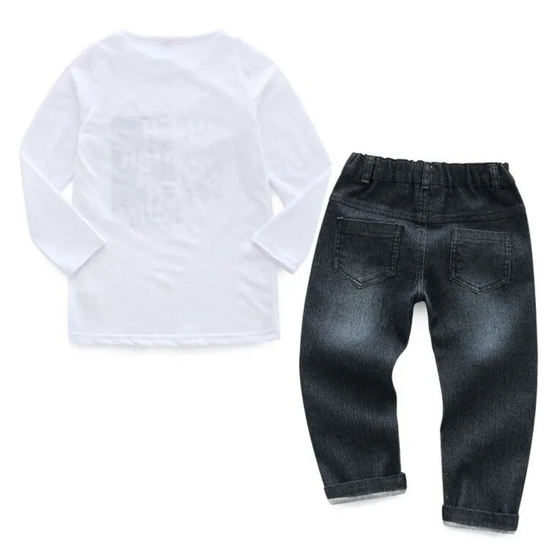 2018 Весенняя повседневная одежда для маленьких мальчиков комплект из 2 предметов:
