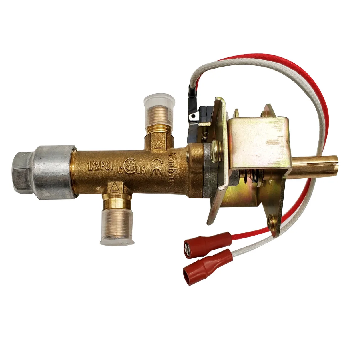 1/2PSI 65mBar газовый гриль для стейка один вход и один выход латунный клапан с кронштейном медный клапан с микропереключателем M10x1