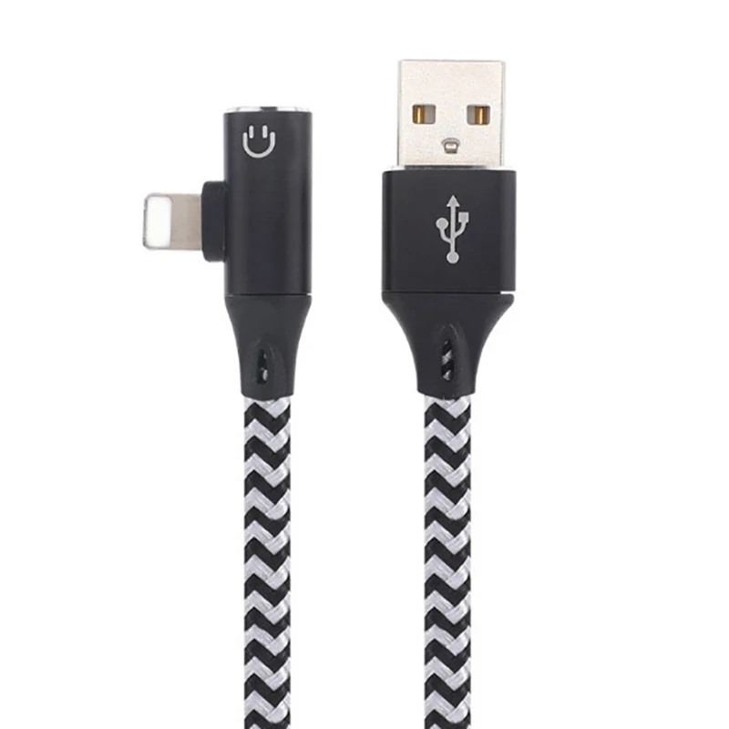 

Multifunction data line fast charging line two in one earphone transfer line for iphone 7/8/X/XR/XS and other ios products