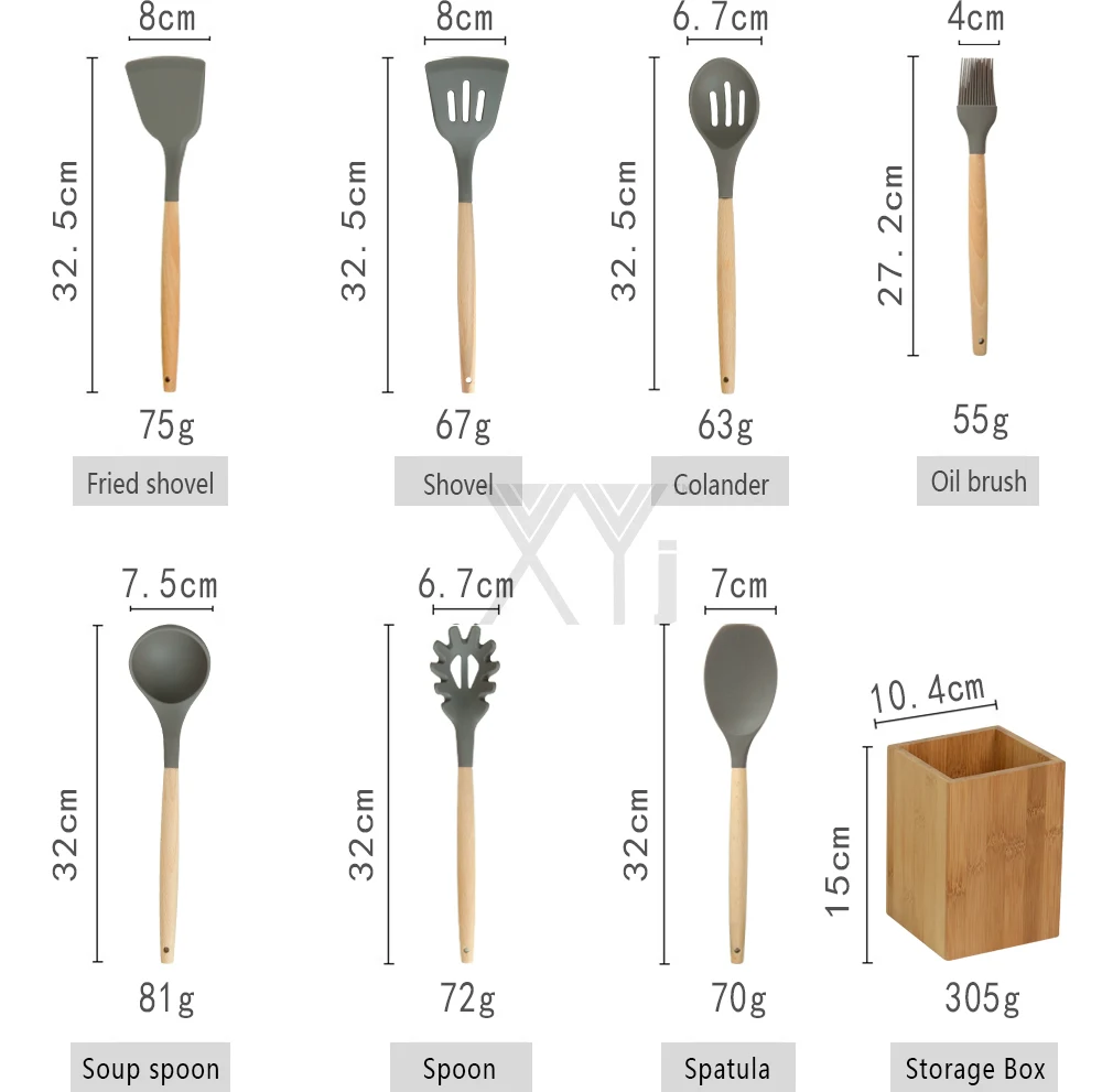 6 7 шт Силиконовые для хранения пищевых продуктов набор кухонной утвари включая
