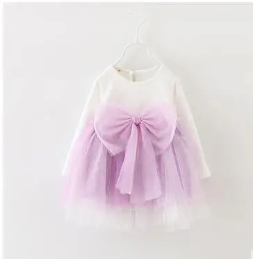 Весна 2016 платье с длинными рукавами для девочек детское Хлопковое