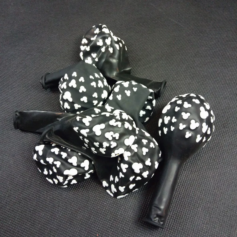 100P латексный шар 12 дюймов черный микки голова Минни латексные шары День рождения