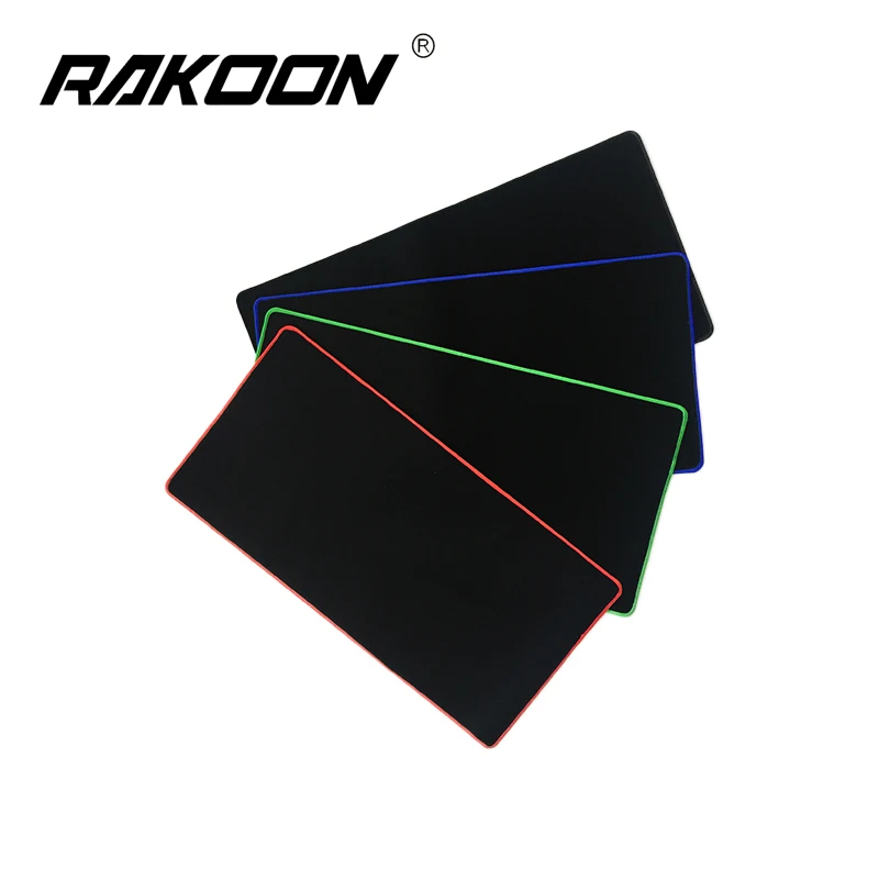 Игровой коврик для мыши Rakoon 30*60 см черный с красным/синим/черным/зеленым