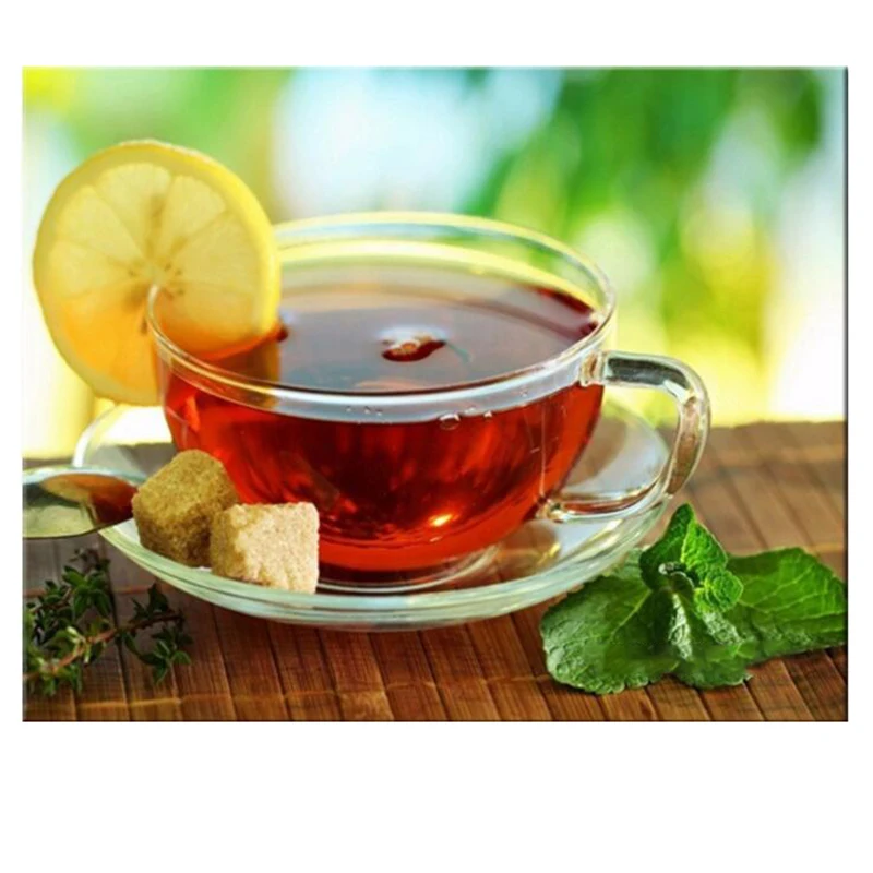 5D мозаичная картина алмазная вышивка лимонный чай для творчества живопись узоры