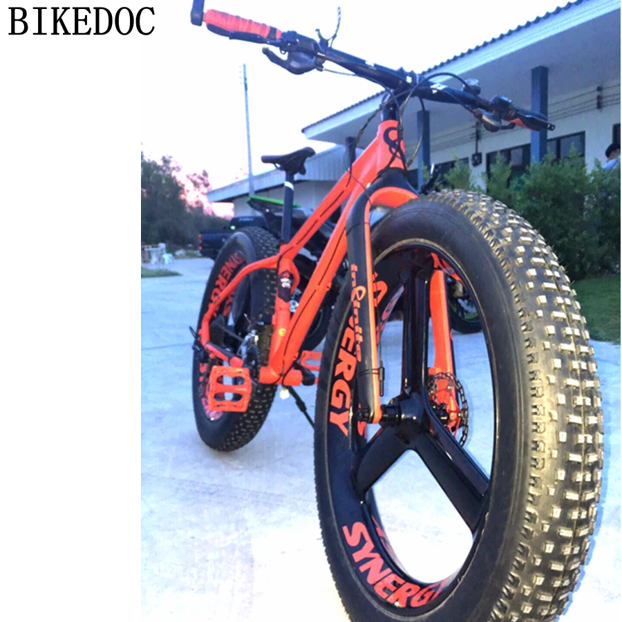 BIKEDOC 26ER углеродное Fatbike колесо Toray 800 углеродное трехспицевое колесо для велосипеда, колеса для снежного велосипеда