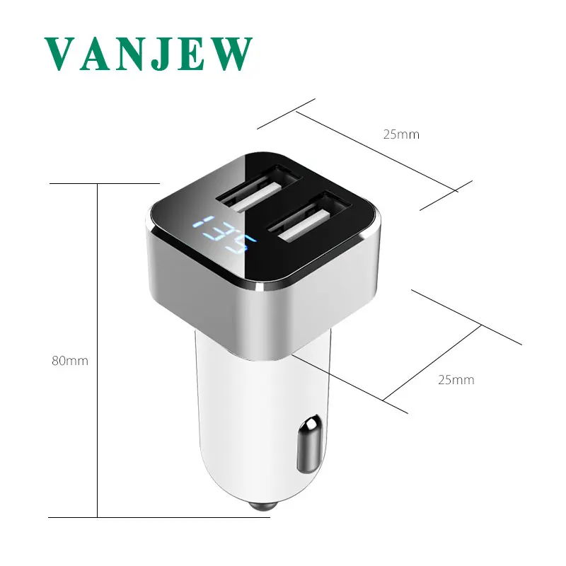 VANJEW C16 Dual USB Автомобильное зарядное устройство 3.1A выход быстрое для мобильного