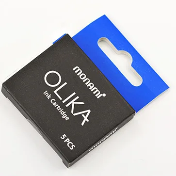 blue ink Monami OLIKA перьевая ручка прозрачный держатель EF 0,38 мм тонкий наконечник из нержавеющей стали Kalem Stylo Plume Caligraphy ручка канцелярские принадлежности - Цвет: blue ink