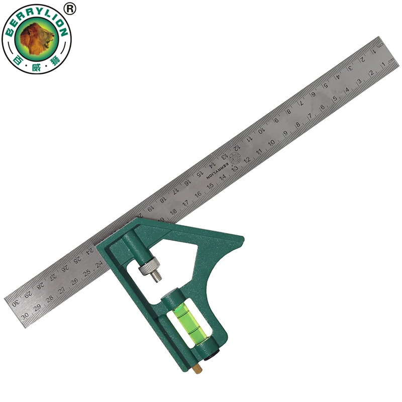 Линейка с квадратным углом 300 мм пузырьковым уровнем многофункциональные