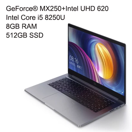 i5 512GB SSD 8G RAM Новейший ноутбук Xiaomi 15,6 Pro MX250 GeForce Intel color i5/i7 8 Гб ОЗУ 256 ГБ SSD полностью металлический корпус Windows 10 английский - Цвет: i5 512GB SSD 8G RAM