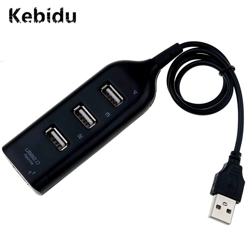 USB 2 0 4 портовый usb хаб Сплиттер Kebidu адаптер концентратор высокоскоростной мини
