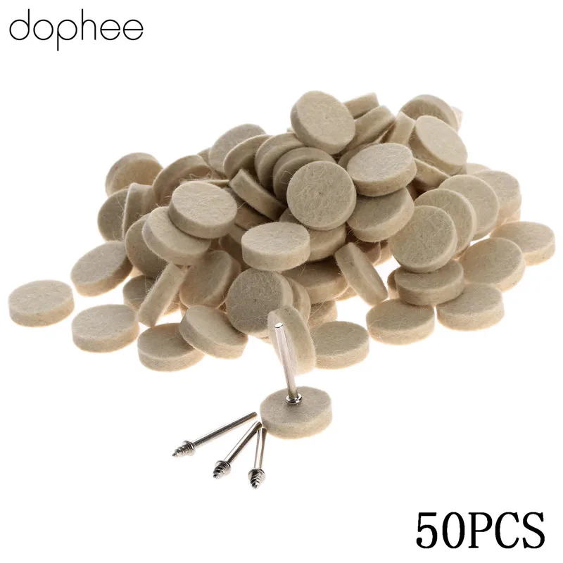Dophee аксессуары для Dremel, полировка, полировка, шлифовальная полировальная подкладка+ 2 шт 3,2 мм хвостовики для Dremel, инструмент 50 шт 25 мм