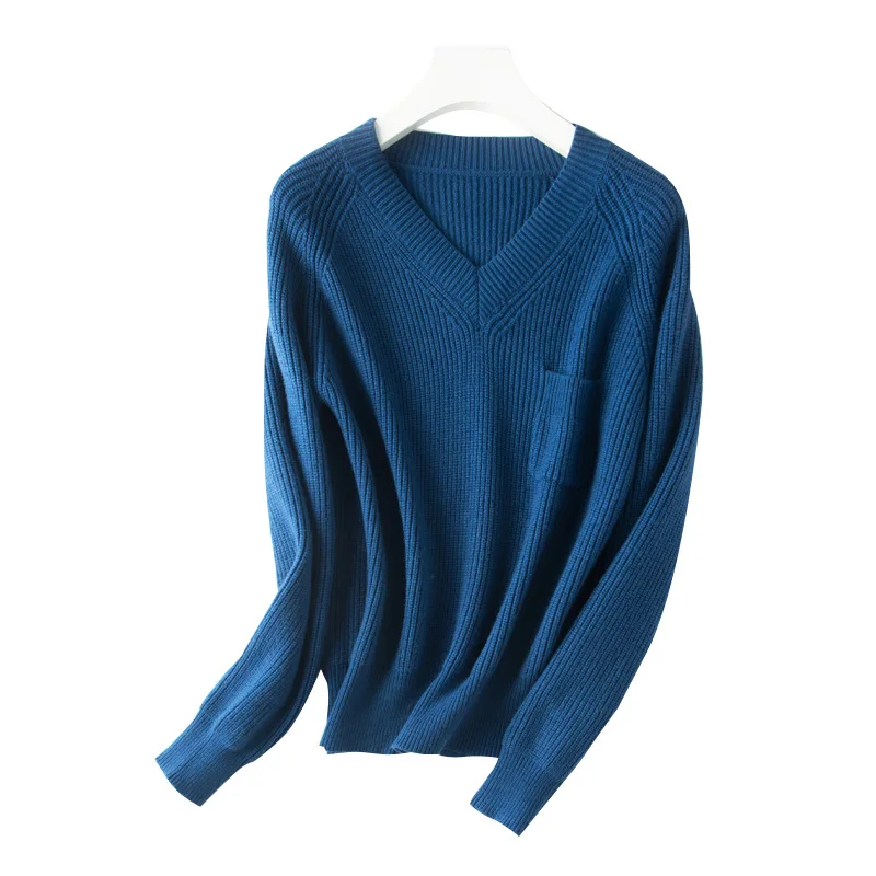 2019 Wool Full Jumper Rushed Poncho Sweater Women Lazy Wind Female Loose V-neck Autumn And Winter Thickening Pullover Crop Top | Женская