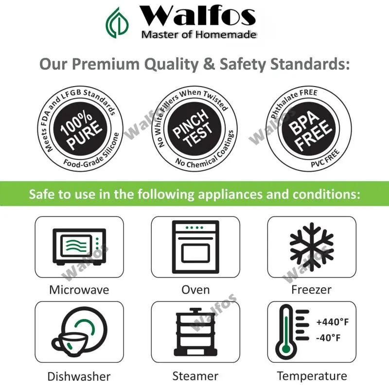 WALFOS 5 шт. силиконовая ложка шпатель для смешивания с прорезями ковш кухонный