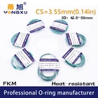 Уплотнительные кольца из фторкаучука, 1 шт.лот, зеленые FKM, CS3, 55 мм, id42, 543,74546247548750*3,55 мм, уплотнительные кольца, резиновая прокладка, шайба