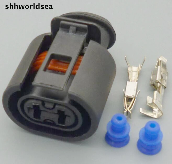 

shhworldsea 5/30/100 комплектов 2P 3,5 мм для SKODA VAG 357973202 разъемы для VW AUDI WEBASTO THERMO TOP HEATER 2-контактная вилка