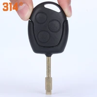 three button black car key remote control straight key replacement shell suit for ford old style mondeo car key shell tool