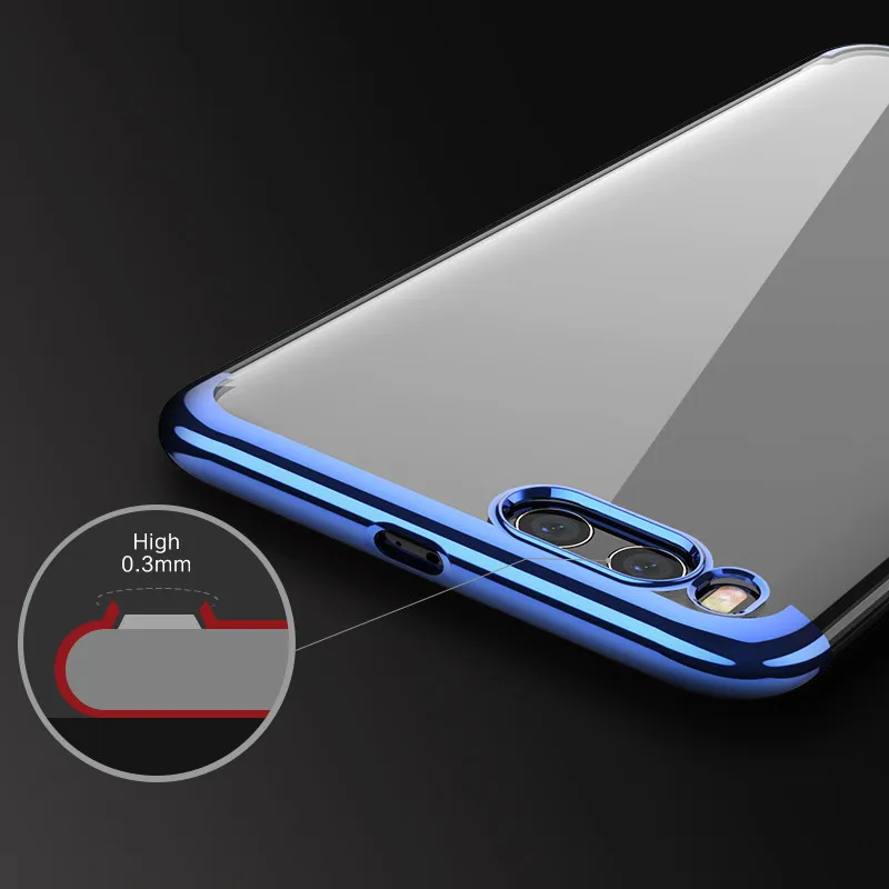 Чехол для Xiaomi mi6 FLOVEME с золотым покрытием ультратонкие прозрачные мягкие