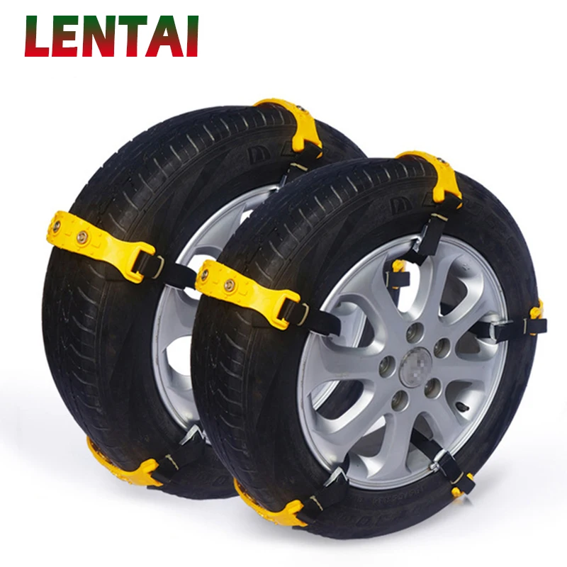 LENTAI 10Pcs Car Wheel Tyre Anti-skid TPU Chains For Ford Focus 2 3 1 Fiesta Mondeo Kuga Fusion Chevrolet Cruze Aveo Lacetti