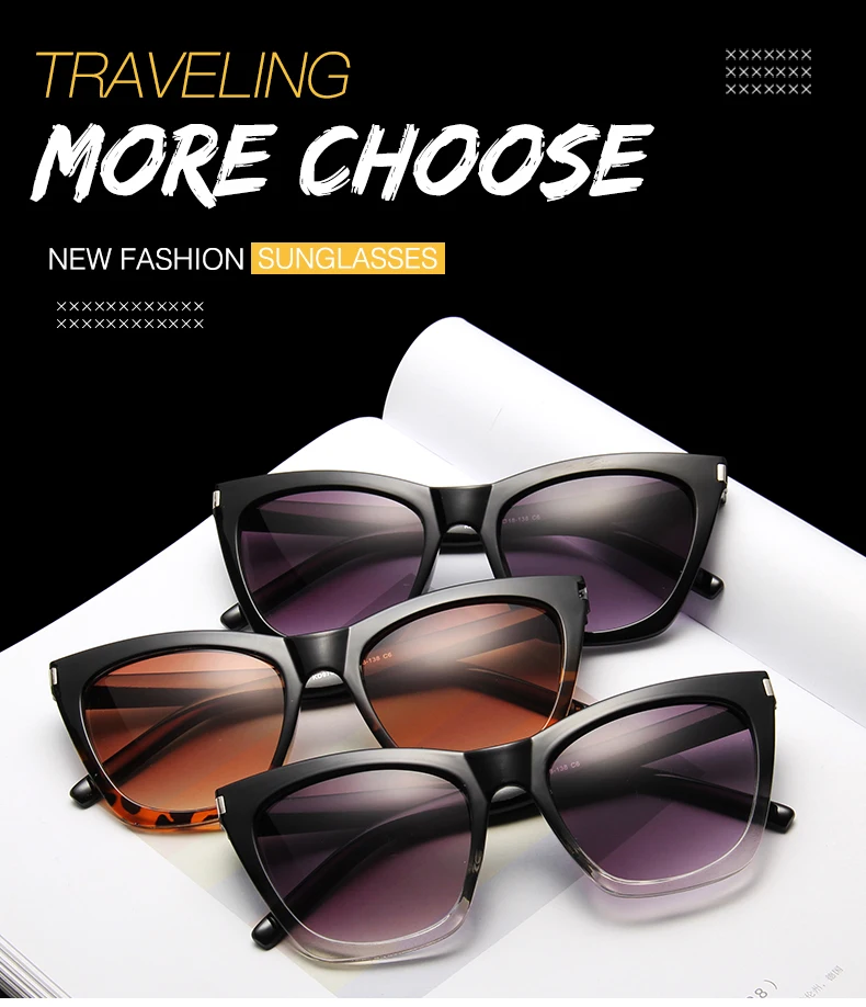 

Long Keeper Sunglasses Women Men Cat Eye Mirror Sun Glasses Eyeglasses Eyewear Plastic Frame Clear Lens UV400 Driving Goggles