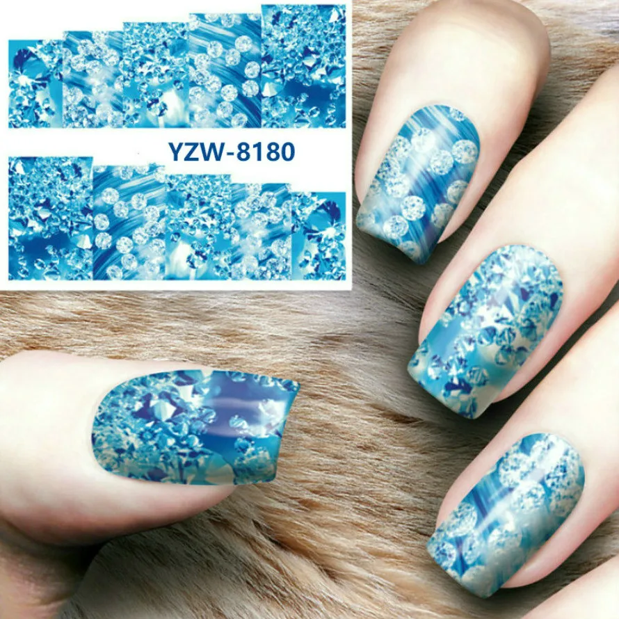1 шт Новинка волшебный цветок для ногтей переводятся с помощью воды Шаблоны