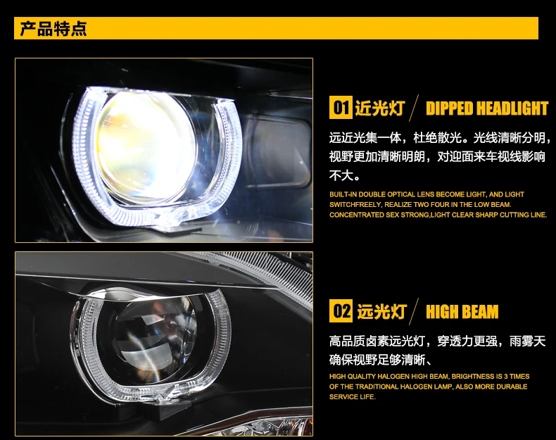 Стайлинг автомобиля фары для Sylphy- светодиодный фонарь для головки Sylphy светодиодный фонарь дневного света светодиодный DRL биксеноновый HID