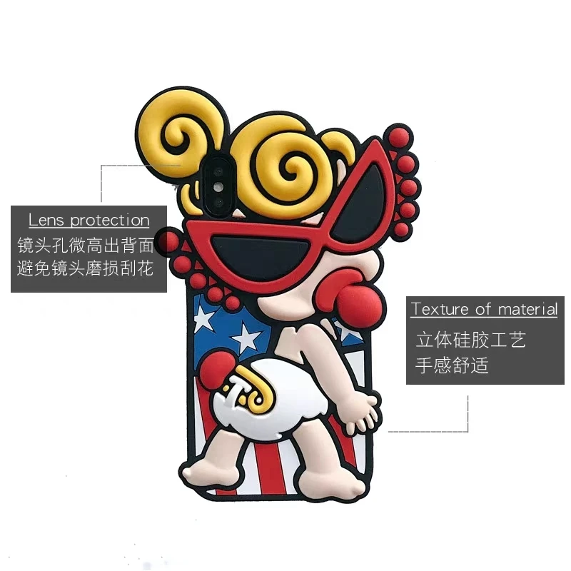Модные прилив Япония соску Мультфильм Супермен Мягкий силиконовый чехол для iphone
