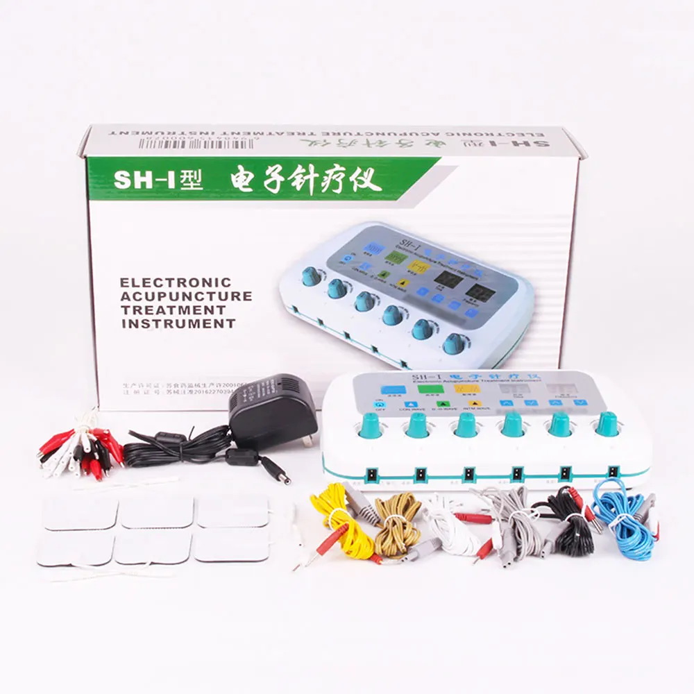 

6 channel SH-I electroacupuncture stimulator electronic massager muscle stimulator treatment instrument relieve pain 110-240V