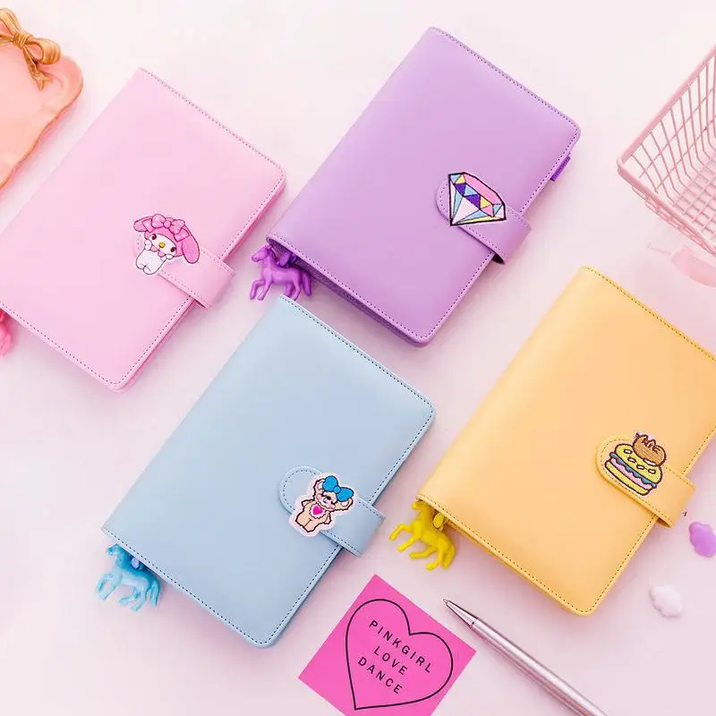 

Pink Macaron Travel Planner Diary Leather Notebook Diy Hand Account Set Stationery School Supplies Gift