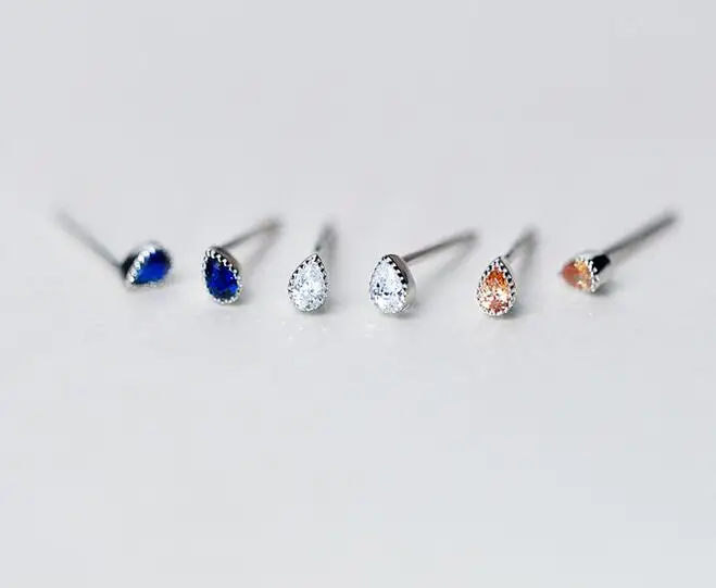 (Очень маленькие серьги) реальные. Женские серебряные серьги гвоздики с