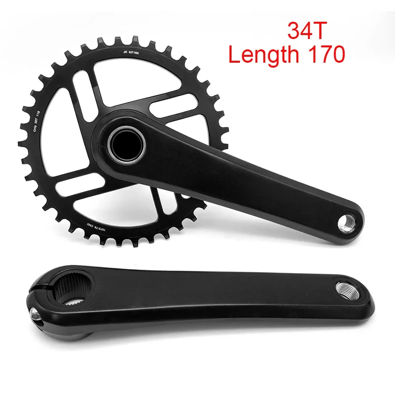 No Logo 34T 170 мм MTB 32 T/34 T узкий широкий Chainwheel crank набор 11 S велосипед шатуны - Цвет: No Logo 34T