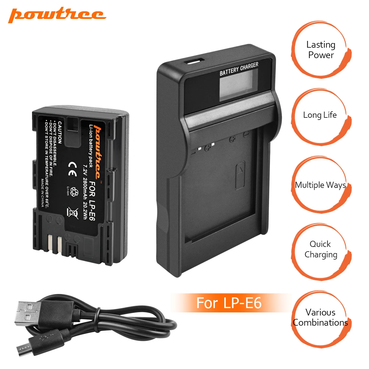 LP E6 LPE6 литий ионный аккумулятор + зарядное устройство с ЖК экраном для Canon 5D Mark II III