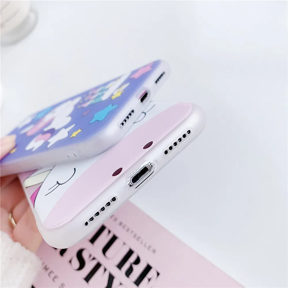 Чехлы с единорогом для Iphone 7Plus X чехол телефона изображением замка из мультфильма