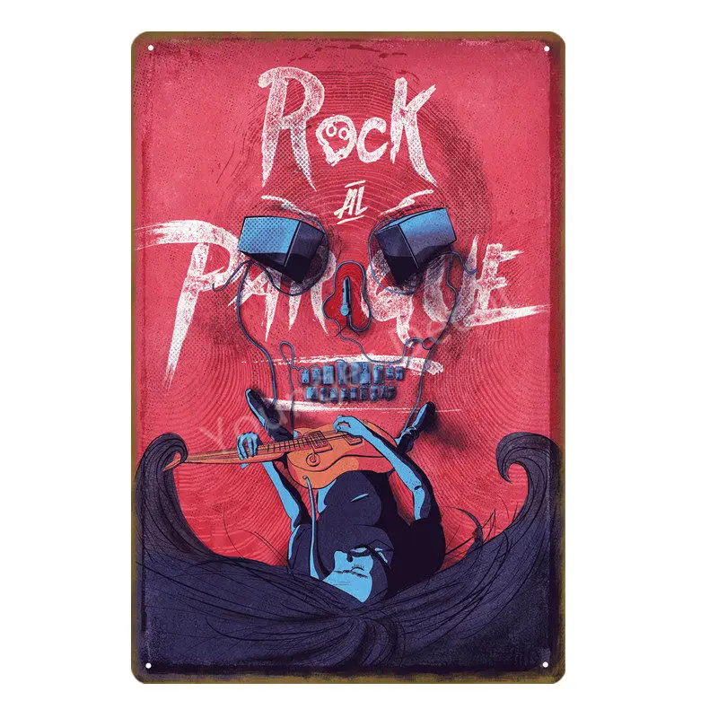 YD0429 Твердые рок и рулонные наклейки Поцелуй ACDC музыка вечерние декоративная пластина для танцевального клуба кафе бар домашний декоративный Плакат Металлические знаки YD020 - Цвет: YD0429