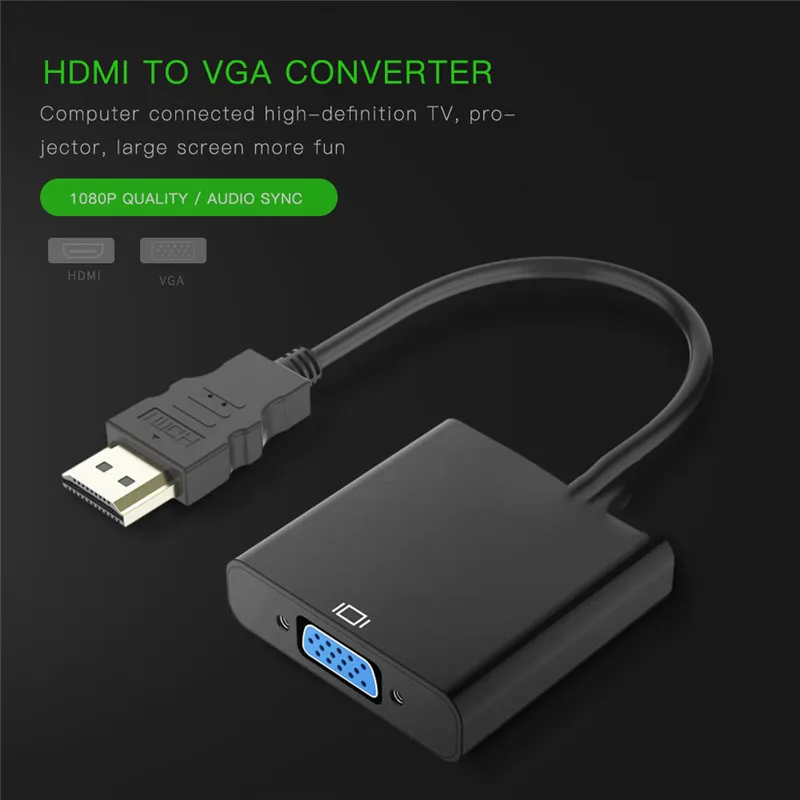 1080P HDMI в VGA адаптер цифро-аналоговый видео аудио папа-Famale конвертер адаптер для Xbox 360 PS4 ПК ноутбук планшет