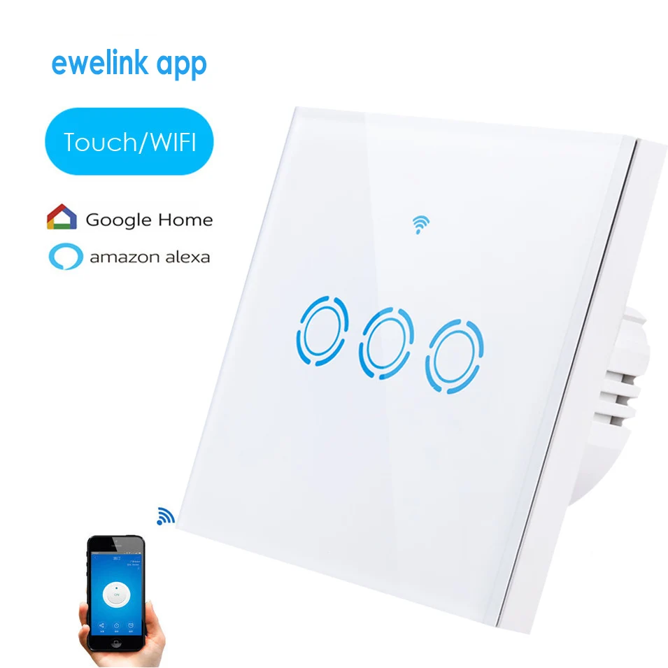 2018 ewelink приложение 3 банды 1 способ Wifi переключатель управления через Android IOS