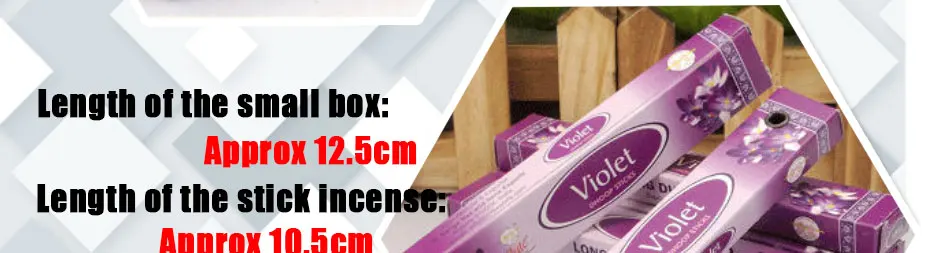 Флейта 120 палочек/упаковка фиолетовый аромат ящик ладан(Dhoop) из индийского природного ручной ароматический саше для антисептика
