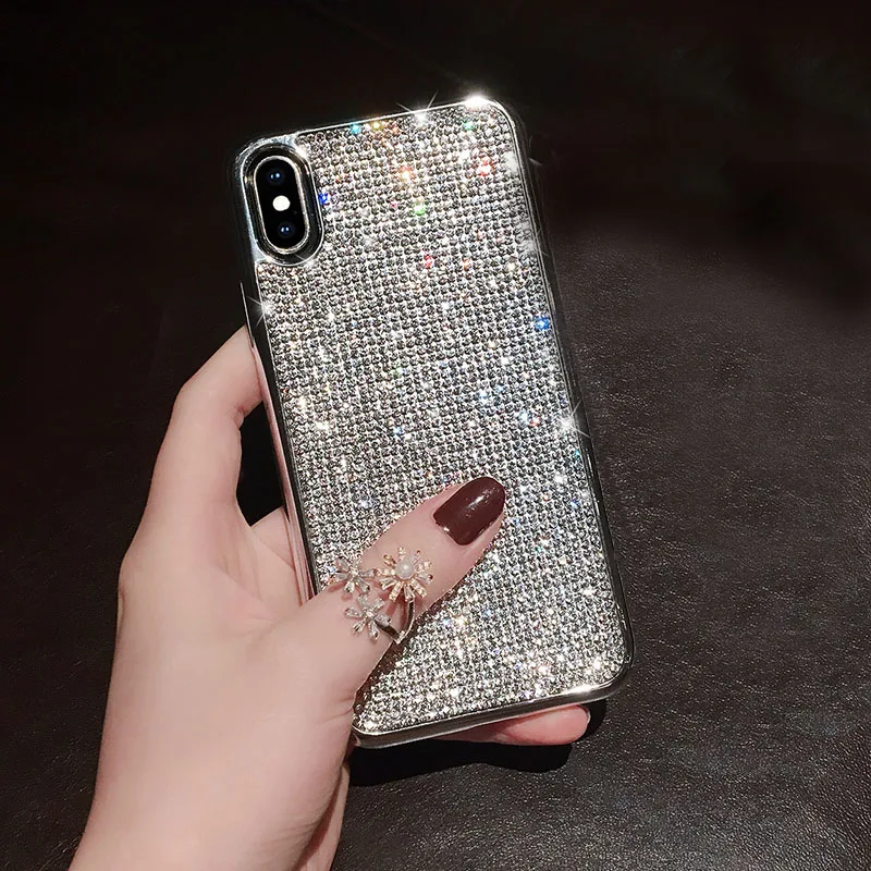 Роскошный блестящий Блестящий милый силиконовый чехол для iphone 7 7plus 6s 8 plus X XR XS