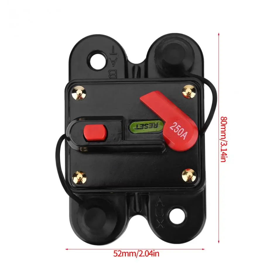 DC12V Circuit Breaker for Car Marine Boat Bike Stereo Audio Reset Fuse 250A | Обустройство дома