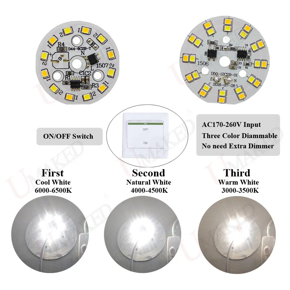 Светодиодный модуль с регулируемой яркостью 220 В переменного тока светильник вая